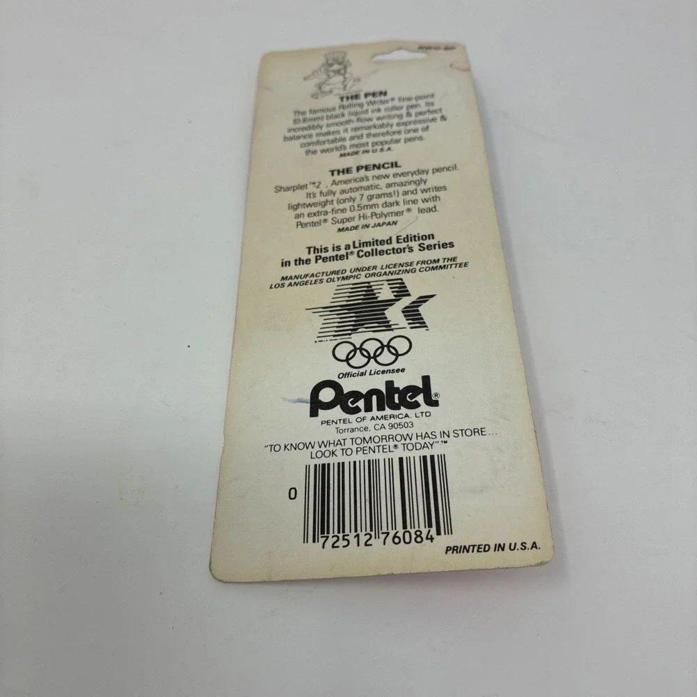 NOS 1984 Pentel Official Licensed Pen & Pencil Set Los Angeles Olympics SEALED